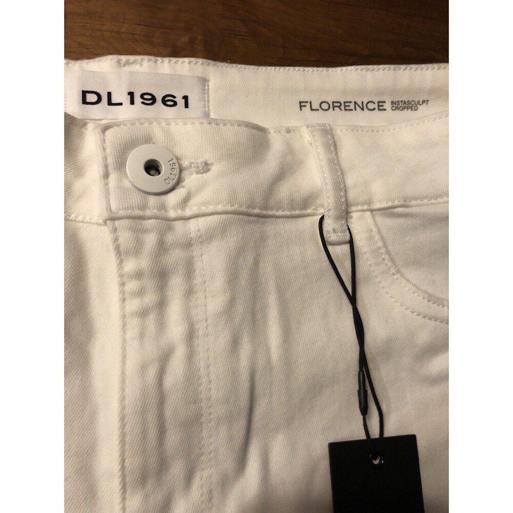 DL1961 Women's Jeans Florence Instasculpt Skinny Crop White Size 31 NWT $178 - Picture 6 of 11